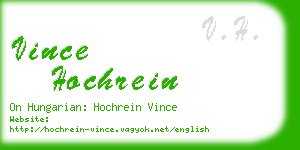 vince hochrein business card